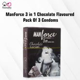 ManForce 3 in 1 Chocolate Pack of 3 Condoms